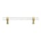 Gliderite Hardware 6-1/4 in. Center to Center Clear Acrylic Cabinet Pull Satin Gold 4718-160-SG-1 - alternate 1